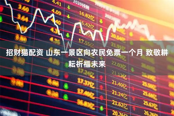 招财猫配资 山东一景区向农民免票一个月 致敬耕耘祈福未来