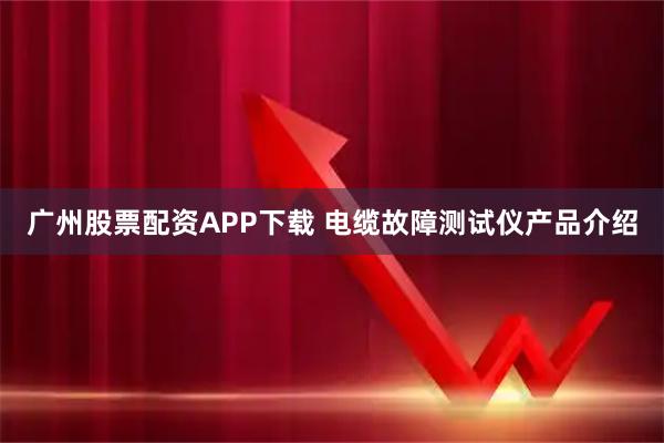 广州股票配资APP下载 电缆故障测试仪产品介绍