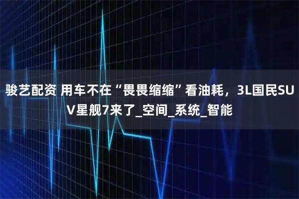 骏艺配资 用车不在“畏畏缩缩”看油耗，3L国民SUV星舰7来了_空间_系统_智能