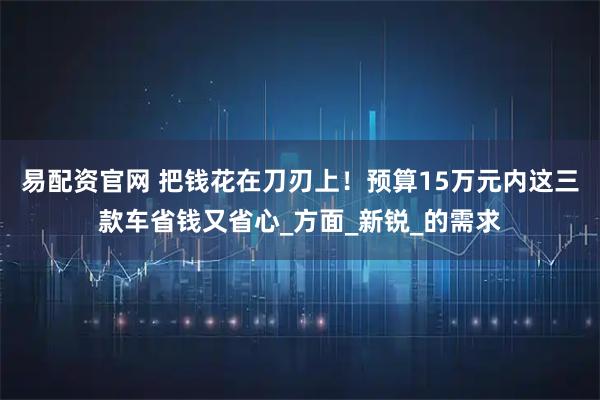 易配资官网 把钱花在刀刃上！预算15万元内这三款车省钱又省心_方面_新锐_的需求